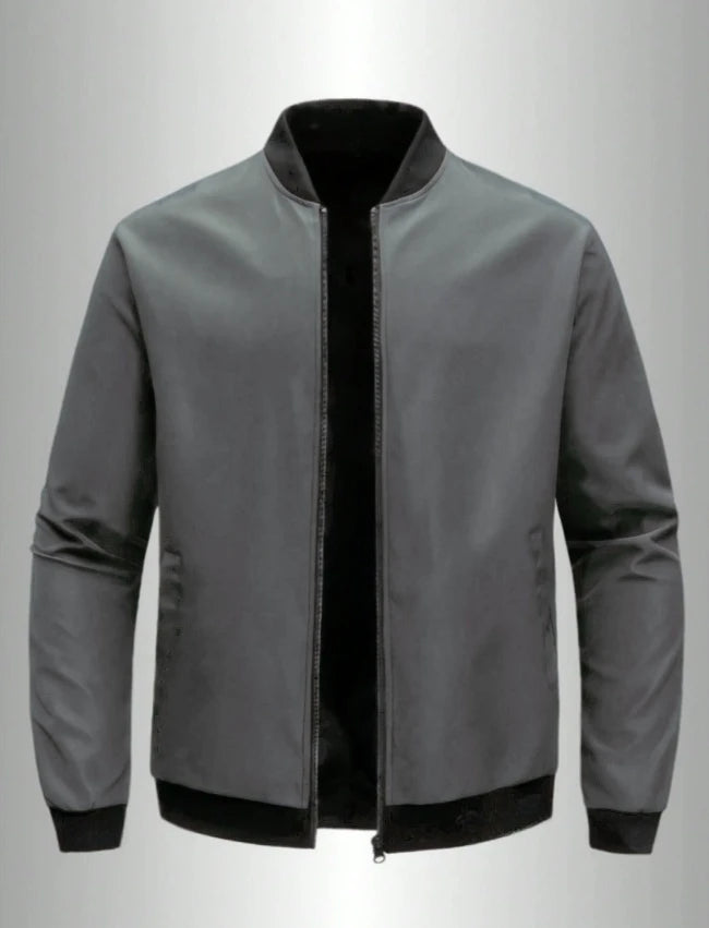Marlon | Men's Lightweight Zip-Up Bomber Jacket with Baseball Collar for Spring and Fall