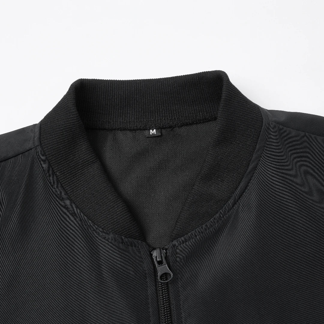 Marlon | Men's Lightweight Zip-Up Bomber Jacket with Baseball Collar for Spring and Fall