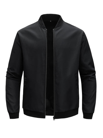 Marlon | Men's Lightweight Zip-Up Bomber Jacket with Baseball Collar for Spring and Fall