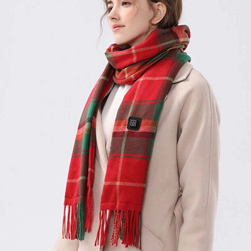 Hartley | Heated Fringe Scarf with USB Power and 3 Heat Gears