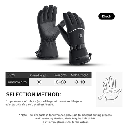 Ridley | Men's Rechargeable Heated Gloves with 3 Heat Levels for Skiing and Riding