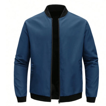 Marlon | Men's Lightweight Zip-Up Bomber Jacket with Baseball Collar for Spring and Fall
