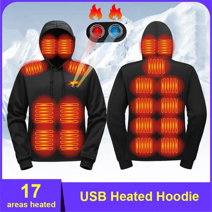 Tavish | Men's USB Heated Pullover Hoodie with 17 Heated Areas