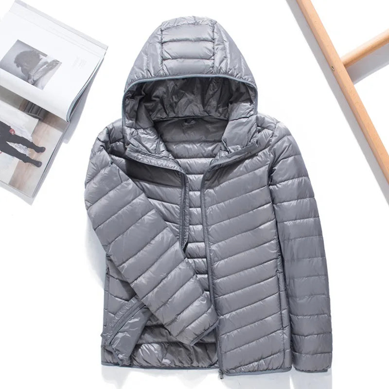 Harlan | Men's Lightweight Hooded Puffer Jacket Quilted Coat for Fall and Early Winter