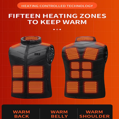 Dalton | Men's USB Heated Vest with 21 Heating Zones and 4 Switches