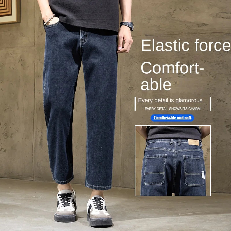 Winfield | Men's Baggy Straight-Leg Stretch Denim Jeans, Loose Wide-Leg Fit