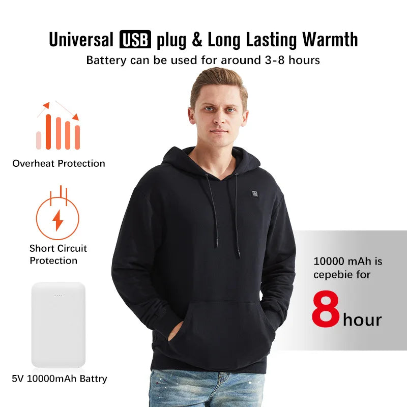 Roscoe | Men's USB Heated Hoodie with 5 Heat Levels