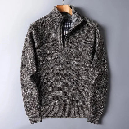 Calloway | Men's Padded Half-Zip Mock Neck Sweater, Warm Knit Pullover