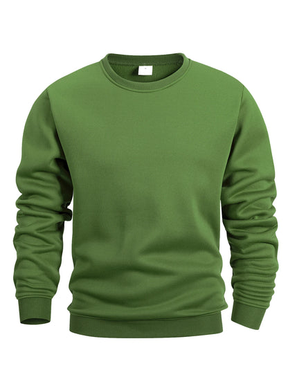 Emerson | Men's Crew Neck Pullover Sweatshirt Solid Color Long Sleeve Casual Top