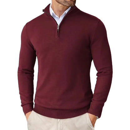 Jasper | Men's Half-Zip Knit Sweater in Soft Cotton Blend