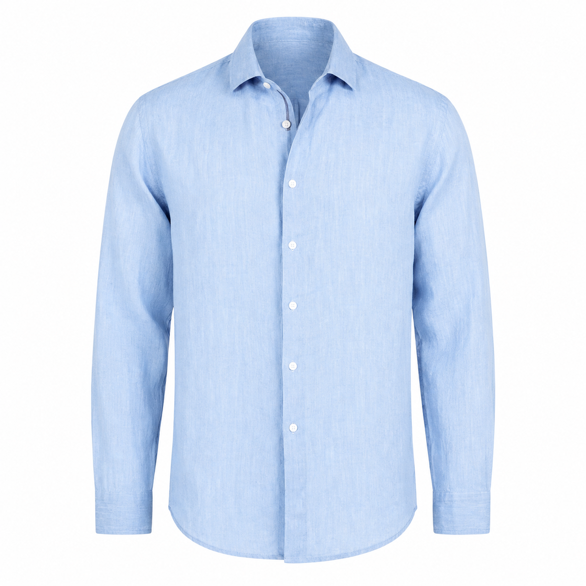 Cassian linen blend shirt in Sky Blue on white background