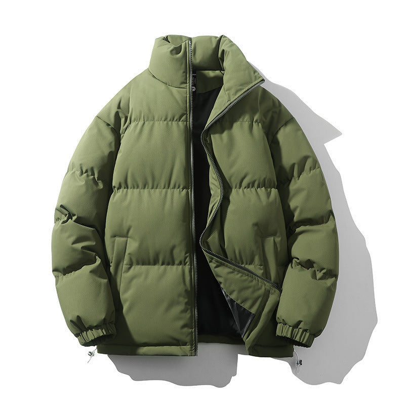 Baxter | Men's Boxy Quilted Puffer Coat with Stand Collar and Full Zip
