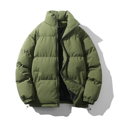 Baxter | Men's Boxy Quilted Puffer Coat with Stand Collar and Full Zip