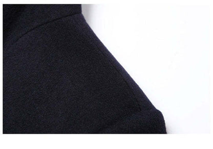 Pierce | Men's Slim Single-Breasted Wool-Blend Coat, Mid-Thigh