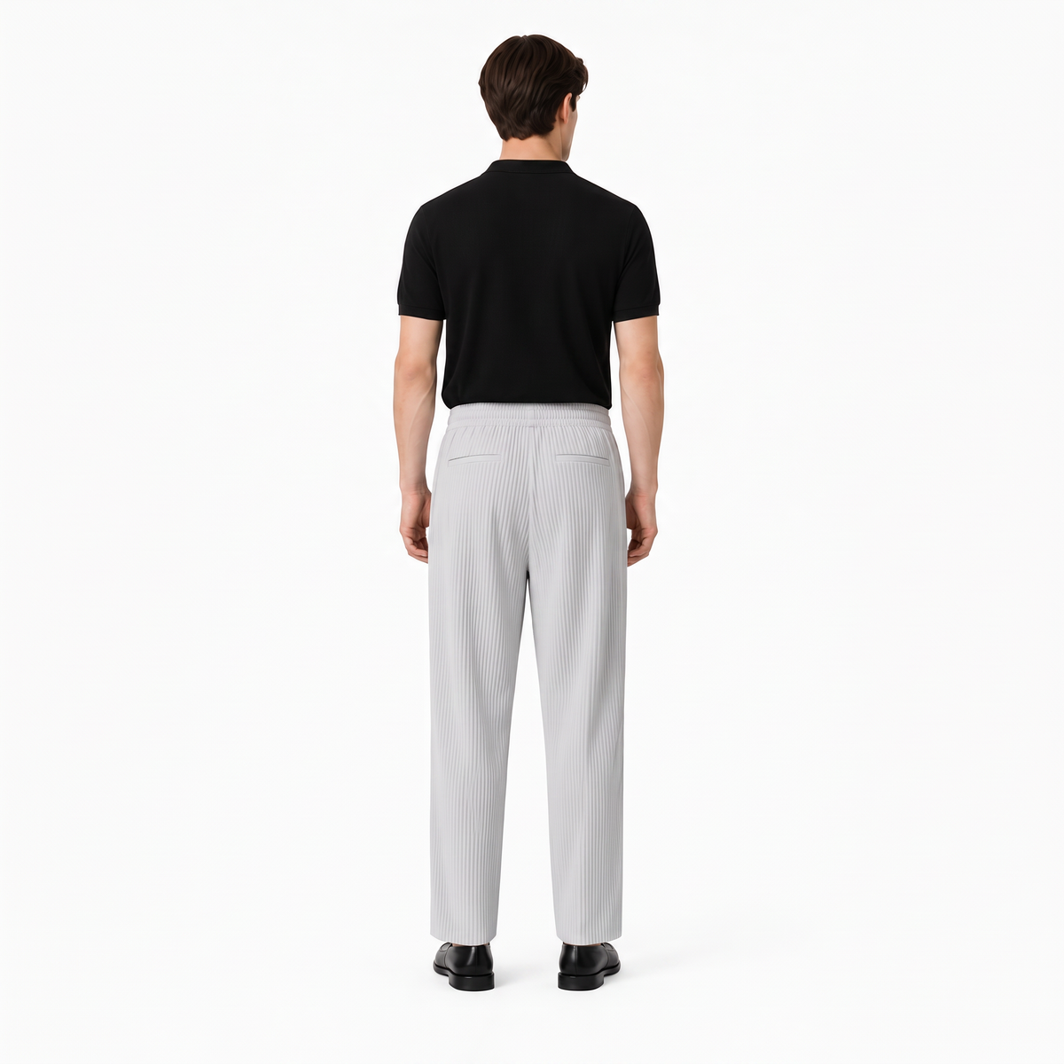 Kentaro stone back - pleated wide-leg trousers