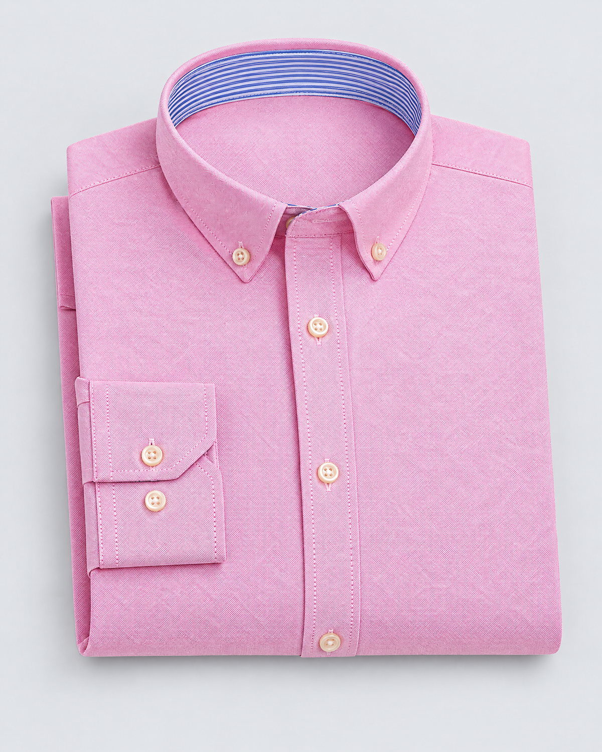 Hollis Oxford shirt in Pink, folded